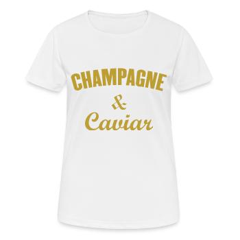 et caviar - T-shirt respirant Femme - blanc - Devant - AI Model Female 172 dark (172cm)