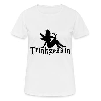 Trinkzessin - Frauen T-Shirt atmungsaktiv - Weiß - Vorne - AI Model Female 172 dark (172cm)