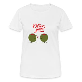 Olive toi - T-shirt respirant Femme - blanc - Devant - AI Model Female 172 dark (172cm)