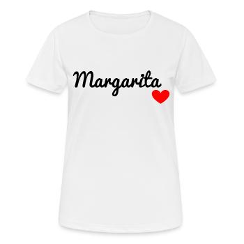 Margarita - Frauen T-Shirt atmungsaktiv - Weiß - Vorne - AI Model Female 172 dark (172cm)