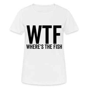 WTF Where's The Fish - Women's Breathable T-Shirt - white - Front - AI Model Female 172 dark (172cm)