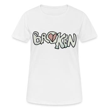 Broken Heart - Women's Breathable T-Shirt - white - Front - AI Model Female 172 dark (172cm)