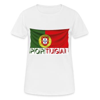 portugal - Frauen T-Shirt atmungsaktiv - Weiß - Vorne - AI Model Female 172 dark (172cm)