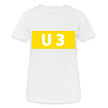 Ligne de métro Hambourg U3 Souvenir Souvenir Cadeau - T-shirt respirant Femme - blanc - Devant - AI Model Female 172 dark (172cm)