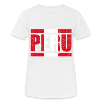 Peru - Frauen T-Shirt atmungsaktiv - Weiß - Vorne - AI Model Female 172 dark (172cm)