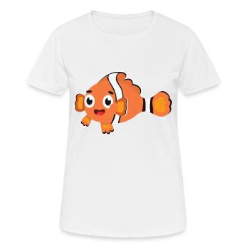 Clownfisch - Frauen T-Shirt atmungsaktiv - Weiß - Vorne - AI Model Female 172 dark (172cm)
