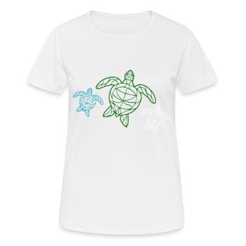 Diving Dive plonger - T-shirt respirant Femme - blanc - Devant - AI Model Female 172 dark (172cm)