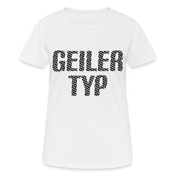 geiler typ schwarz - Frauen T-Shirt atmungsaktiv - Weiß - Vorne - AI Model Female 172 dark (172cm)