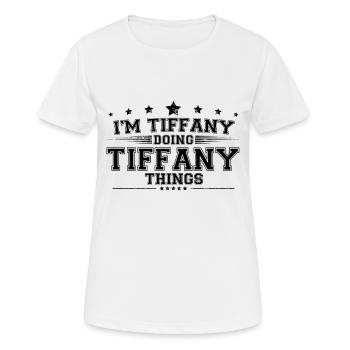 i’m Tiffany doing Tiffany things - Women's Breathable T-Shirt - white - Front - AI Model Female 172 dark (172cm)
