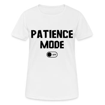 patience off - T-shirt respirant Femme - blanc - Devant - AI Model Female 172 dark (172cm)