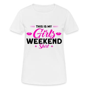 Trauzeugin Mädelsabend Party Damen Geschenk - Frauen T-Shirt atmungsaktiv - Weiß - Vorne - AI Model Female 172 dark (172cm)