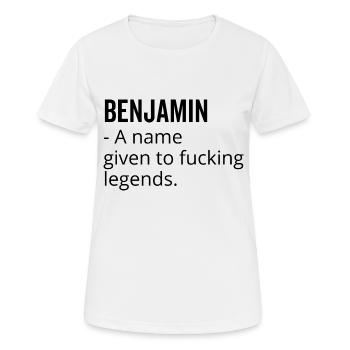 Benjamin un nom donné à Fucking Legends - T-shirt respirant Femme - blanc - Devant - AI Model Female 172 dark (172cm)