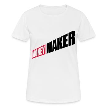Unternehmer Money Maker Logo - Frauen T-Shirt atmungsaktiv - Weiß - Vorne - AI Model Female 172 dark (172cm)