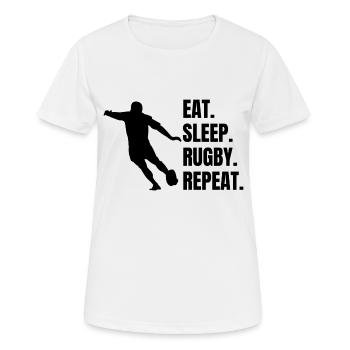 Rugby Geschenk Rugbyspieler Rugbyteam Rugbytrainer - Frauen T-Shirt atmungsaktiv - Weiß - Vorne - AI Model Female 172 dark (172cm)