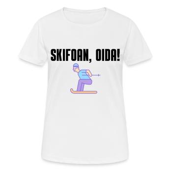 Skifoan, Oida - Frauen T-Shirt atmungsaktiv - Weiß - Vorne - AI Model Female 172 dark (172cm)