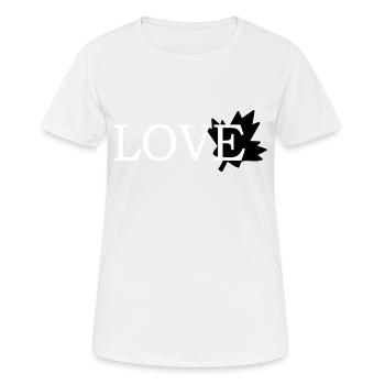 Amour Feuille d'érable du canada - T-shirt respirant Femme - blanc - Devant - AI Model Female 172 dark (172cm)