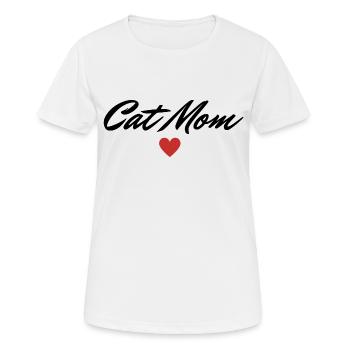 Cat mom Cat lover Geschenkidee - Frauen T-Shirt atmungsaktiv - Weiß - Vorne - AI Model Female 172 dark (172cm)