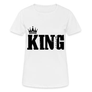 King - Women's Breathable T-Shirt - white - Front - AI Model Female 172 dark (172cm)