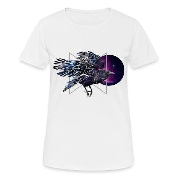 Space Raven - Frauen T-Shirt atmungsaktiv - Weiß - Vorne - AI Model Female 172 dark (172cm)