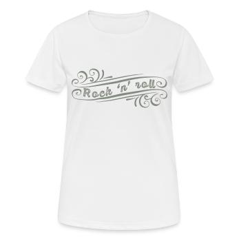 Rock'n'roll guitare musicale rockabilly - T-shirt respirant Femme - blanc - Devant - AI Model Female 172 dark (172cm)