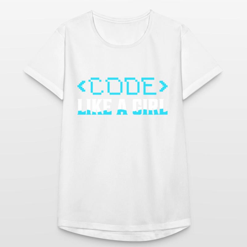 Code Like A Girl Coding Programmer Women's Breathable T-Shirt