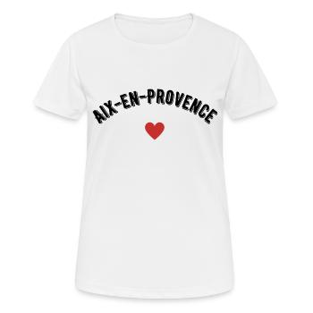 Aix en Provence - Frauen T-Shirt atmungsaktiv - Weiß - Vorne - AI Model Female 172 dark (172cm)