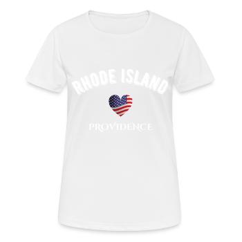Rhode island - T-shirt respirant Femme - blanc - Devant - AI Model Female 172 dark (172cm)