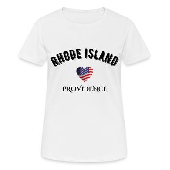 Rhode island - T-shirt respirant Femme - blanc - Devant - AI Model Female 172 dark (172cm)