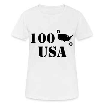 United States - Women's Breathable T-Shirt - white - Front - AI Model Female 172 dark (172cm)