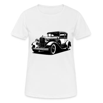 Oldtimer Motiv - Frauen T-Shirt atmungsaktiv - Weiß - Vorne - AI Model Female 172 dark (172cm)
