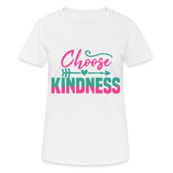 WÄHLEN SIE FREUNDLICHKEIT - Frauen T-Shirt atmungsaktiv - Weiß - Vorne - AI Model Female 172 dark (172cm)