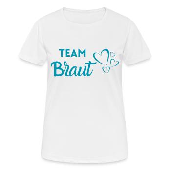 Team Braut - Frauen T-Shirt atmungsaktiv - Weiß - Vorne - AI Model Female 172 dark (172cm)