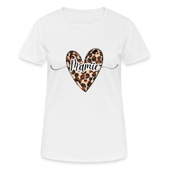 Granny heart leopard trend - Women's Breathable T-Shirt - white - Front - AI Model Female 172 dark (172cm)