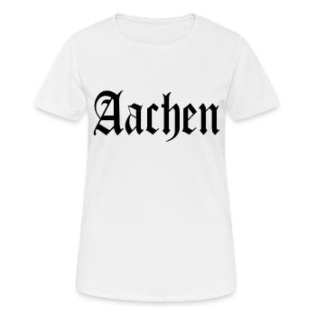 Aachen Aachener Stadt Geschenkidee - Frauen T-Shirt atmungsaktiv - Weiß - Vorne - AI Model Female 172 dark (172cm)