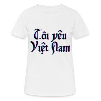 I love Vietnam in Vietnamese - Women's Breathable T-Shirt - white - Front - AI Model Female 172 dark (172cm)