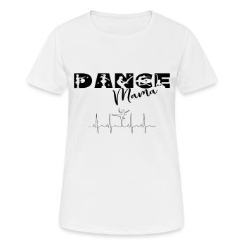 Danse Maman Danse ECG Heartbeat - T-shirt respirant Femme - blanc - Devant - AI Model Female 172 dark (172cm)