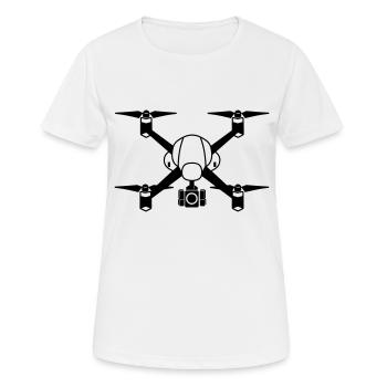 Drohne - Frauen T-Shirt atmungsaktiv - Weiß - Vorne - AI Model Female 172 dark (172cm)