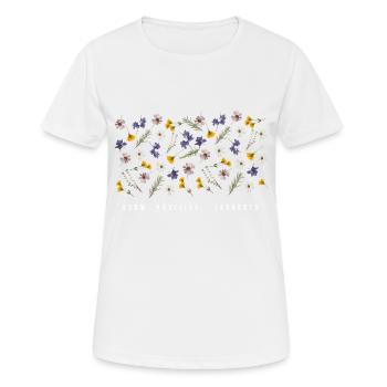 Positive Gedanken wachsen lassen - Frauen T-Shirt atmungsaktiv - Weiß - Vorne - AI Model Female 172 dark (172cm)