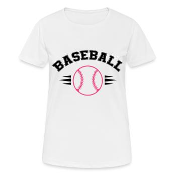 baseball - Frauen T-Shirt atmungsaktiv - Weiß - Vorne - AI Model Female 172 dark (172cm)