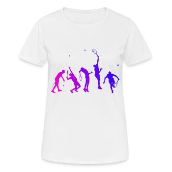 Tennis spielen Herren Tennisspielen Tennisspieler - Frauen T-Shirt atmungsaktiv - Weiß - Vorne - AI Model Female 172 dark (172cm)