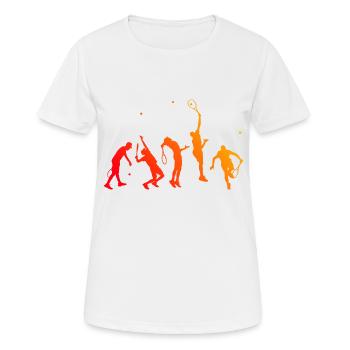 Women's Tennis Tennis Players Men's Tennis - Women's Breathable T-Shirt - white - Front - AI Model Female 172 dark (172cm)