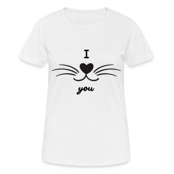 I love you - Women's Breathable T-Shirt - white - Front - AI Model Female 172 dark (172cm)