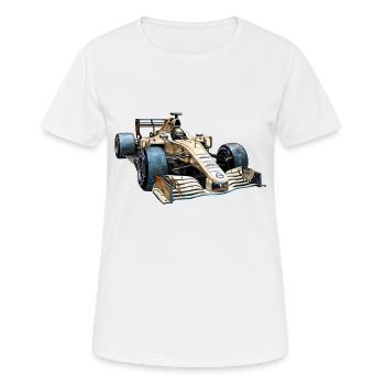 Rennwagen sind extrem aerodynamisch - Frauen T-Shirt atmungsaktiv - Weiß - Vorne - AI Model Female 172 dark (172cm)
