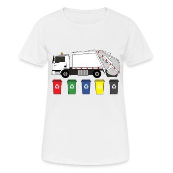 Garbage Truck Love Garbage Collection Child Boy I Gift - Women's Breathable T-Shirt - white - Front - AI Model Female 172 dark (172cm)