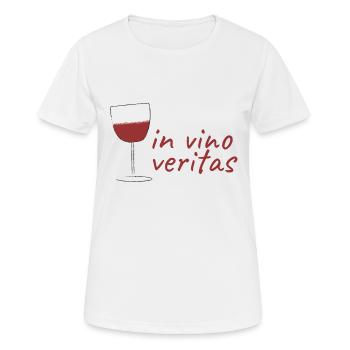 Wine enjoyment "In Vino Veritas" - Women's Breathable T-Shirt - white - Front - AI Model Female 172 dark (172cm)