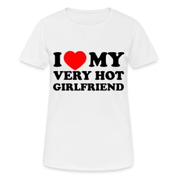 I Love My Hot Girlfriend Shirt - Women's Breathable T-Shirt - white - Front - AI Model Female 172 dark (172cm)