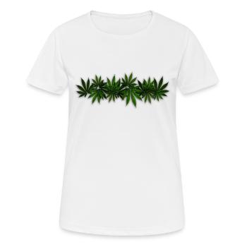 Cannabis rasta « couleur haute nature légale » - T-shirt respirant Femme - blanc - Devant - AI Model Female 172 dark (172cm)