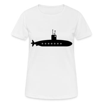 U-Boot-Boot - Frauen T-Shirt atmungsaktiv - Weiß - Vorne - AI Model Female 172 dark (172cm)