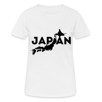 Japon carte géographique du pays - T-shirt respirant Femme - blanc - Devant - AI Model Female 172 dark (172cm)