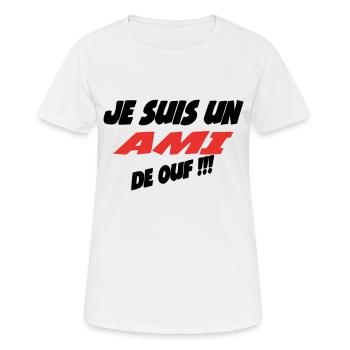 Je suis un AMI de ouf !!! - T-shirt respirant Femme - blanc - Devant - AI Model Female 172 dark (172cm)